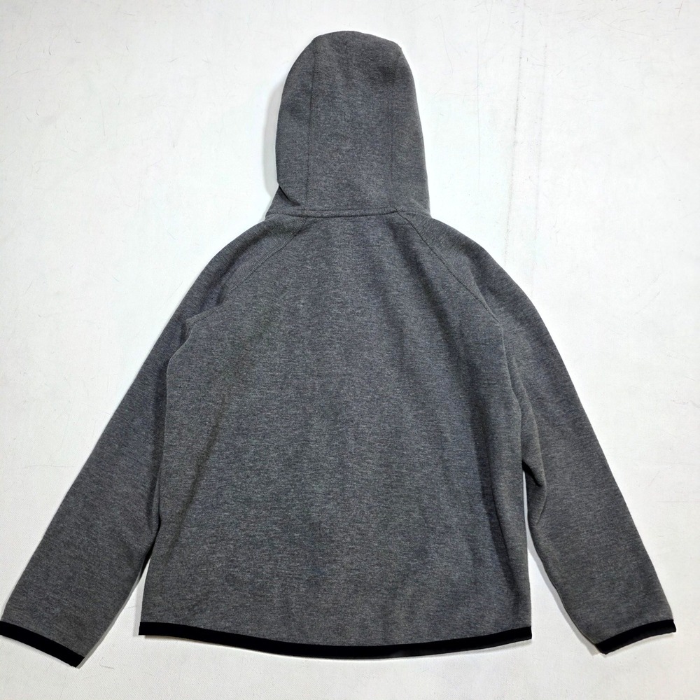 GapFit Full Zip Hoodie Kids Size S 6-7 Gray Heathered Athletic Sweatshirt Jacket - Picture 2 of 5